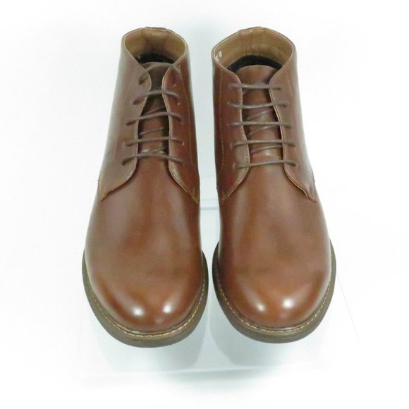 Men’s Upgrade Cognac Leather Boots - Picture 1 of 14